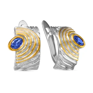 Серьги Viano из серебра 925 с фианитами