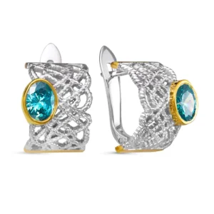 Серьги Lace Glow из серебра 925 с фианитами