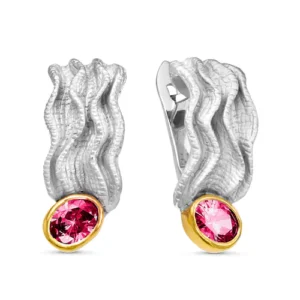 Серьги Frap из серебра 925 с фианитами