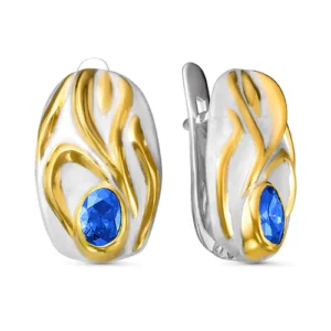 Серьги Batist из серебра 925 с фианитами