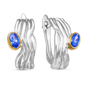 Серьги Nemi из серебра 925 с фианитами