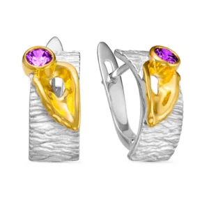 Серьги Golden Ear из серебра 925 с фианитами