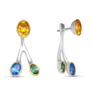 Серьги Berry из серебра 925 с фианитами