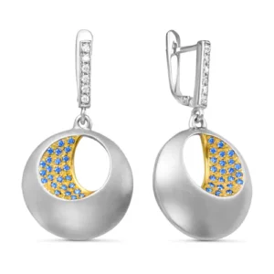 Серьги Joya из серебра 925 с фианитами