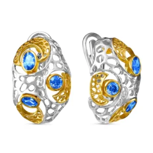 Серьги Louise из серебра 925 с фианитами