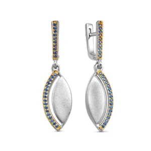 Серьги Bliss из серебра 925 с фианитами