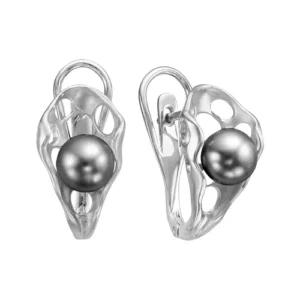Серьги Diana из серебра 925 с жемчугом