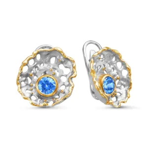 Серьги Modern из серебра 925 с фианитами