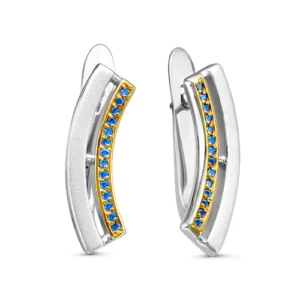 Серьги May из серебра 925 с фианитами