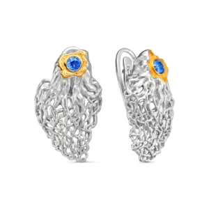 Серьги Root из серебра 925 с фианитами