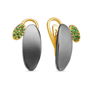 Серебряные серьги Loose с фианитом