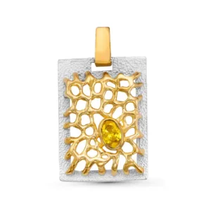 Подвеска Web из серебра 925 с фианитами