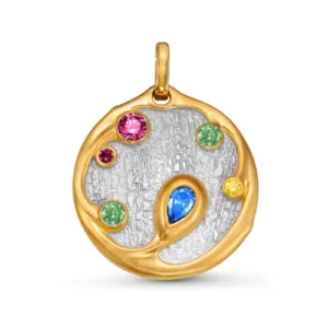 Подвеска Colorful из серебра 925 с фианитами