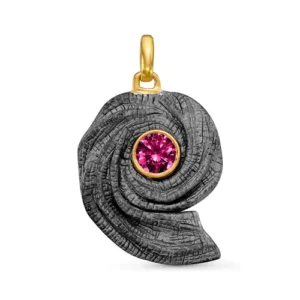 Подвеска Swirl из серебра 925 с фианитами