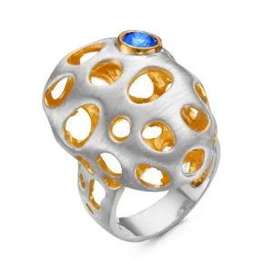 Кольцо Alien из серебра 925 с фианитами