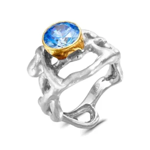 Кольцо Enigma из серебра 925 с фианитами