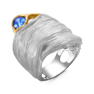 Кольцо из серебра 925 с фианитами