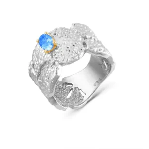 Кольцо Snake из серебра 925 с фианитами