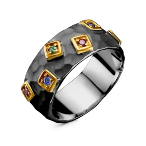 Кольцо Play из серебра 925 с фианитами