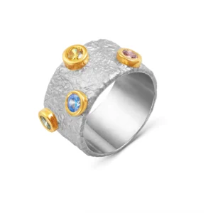 Кольцо Oddone из серебра 925 с фианитами