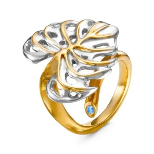 Кольцо Monstera из серебра 925