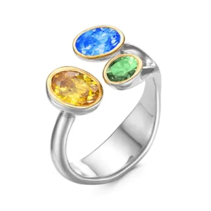 Кольцо из серебра 925 с фианитами