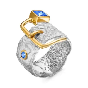 Кольцо Belt из серебра 925 с фианитами