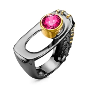 Кольцо Halo из серебра 925 с фианитами