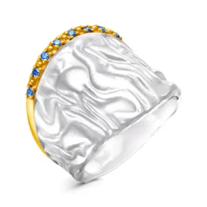 Кольцо Ena из серебра 925 с фианитами