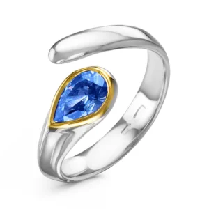 Кольцо Drop из серебра 925 с фианитами