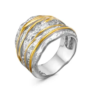 Кольцо Ripples из серебра 925