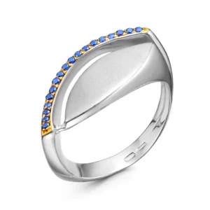 Кольцо из серебра 925 с фианитами