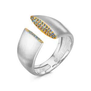 Кольцо из серебра 925 с фианитами