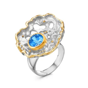 Кольцо Modern из серебра 925 с фианитами