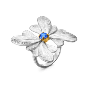 Кольцо из серебра 925 с фианитами