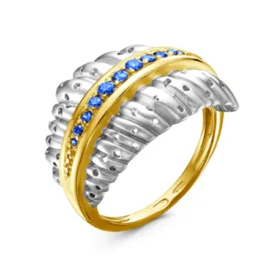 Кольцо Shell из серебра 925 с фианитами