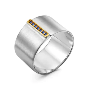 Кольцо из серебра 925 с фианитами