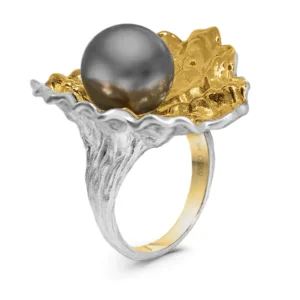 Кольцо из серебра 925 с жемчугом