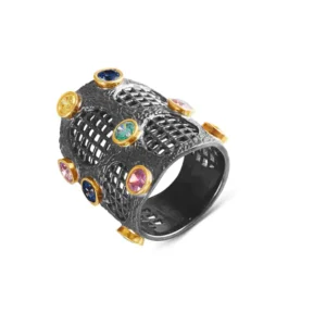 Кольцо из серебра 925 с фианитами